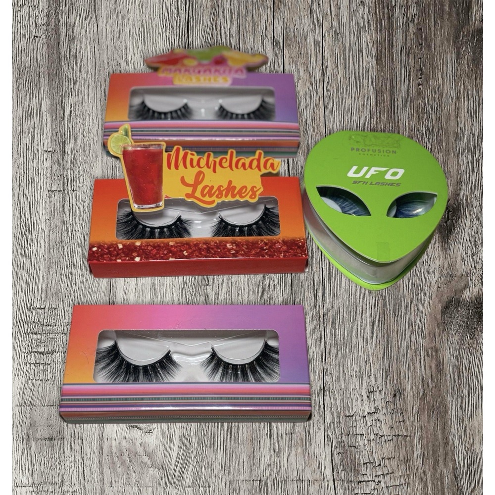 Glamlite Eyelashes In Picante And Strawberry Style And Two Bonus Eyelash Packs